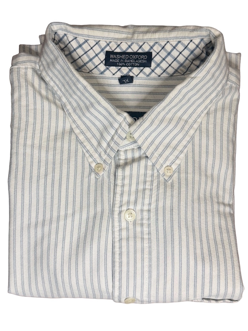 IZOD 90s Striped Button Down Oxford Long Sleeve Shirt Men sz. XL Vintage